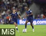 19.07.2025, UEFA Frauen-Europameisterschaft 2025 in der Schweiz. Viertelfinale, Frankreich - Deutschland, im St-Jakob-Park Basel (Schweiz).  Selma Bacha (Frankreich), Melvine Malard (Frankreich) 