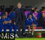 19.07.2025, UEFA Frauen-Europameisterschaft 2025 in der Schweiz. Viertelfinale, Frankreich - Deutschland, im St-Jakob-Park Basel (Schweiz). Trainer Laurent Bonadei (Frankreich) 