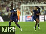 19.07.2025, UEFA Frauen-Europameisterschaft 2025 in der Schweiz. Viertelfinale, Frankreich - Deutschland, im St-Jakob-Park Basel (Schweiz). Sandy Baltimore (Frankreich) am Ball re: Selma Bacha (Frankreich).