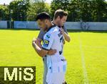 20.07.2025, Fussball 3. Liga 2025/2026, 25.Spieltag, TSV 1860 Mnchen Training an der Grnwalder Strasse Mnchen, vorne:  Kevin Volland (TSV 1860 Mnchen) mit Geschftsfhrer Sport Dr. Christian Werner (1860 Mnchen) 
