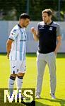 20.07.2025, Fussball 3. Liga 2025/2026, 25.Spieltag, TSV 1860 Mnchen Training an der Grnwalder Strasse Mnchen, v.li:  Kevin Volland (TSV 1860 Mnchen) mit Geschftsfhrer Sport Dr. Christian Werner (1860 Mnchen)   
