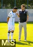 20.07.2025, Fussball 3. Liga 2025/2026, 25.Spieltag, TSV 1860 Mnchen Training an der Grnwalder Strasse Mnchen, v.li:  Kevin Volland (TSV 1860 Mnchen) mit Geschftsfhrer Sport Dr. Christian Werner (1860 Mnchen)   
