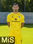 20.07.2025, Fussball 3. Liga 2025/2026, TSV 1860 Mnchen, Portrttermin 2025/2026, Mannschaftsfoto an der Grnwalderstrasse, Mnchen. Torwart Miran Qela; TSV 1860 Mnchen

