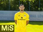 20.07.2025, Fussball 3. Liga 2025/2026, TSV 1860 Mnchen, Portrttermin 2025/2026, Mannschaftsfoto an der Grnwalderstrasse, Mnchen. Torwart Miran Qela; TSV 1860 Mnchen

