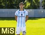 20.07.2025, Fussball 3. Liga 2025/2026, TSV 1860 Mnchen, Portrttermin 2025/2026, Mannschaftsfoto an der Grnwalderstrasse, Mnchen. Sean Dulic; TSV 1860 Mnchen
 
