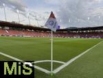 23.07.2025, UEFA Frauen-Europameisterschaft 2025 in der Schweiz. Halbfinale, Deutschland - Spanien, Im Stadion Letzigrund Zrich. Die Eckfahne in Zrich
