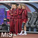 23.07.2025, UEFA Frauen-Europameisterschaft 2025 in der Schweiz. Halbfinale, Deutschland - Spanien, Im Stadion Letzigrund Zrich.  auf dem Bild  Kathrin Hendrich, Giulia Gwinn (Deutschland) und Sjoeke Nsken (Deutschland) 