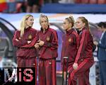 23.07.2025, UEFA Frauen-Europameisterschaft 2025 in der Schweiz. Halbfinale, Deutschland - Spanien, Im Stadion Letzigrund Zrich.  auf dem Bild  Kathrin Hendrich, Giulia Gwinn (Deutschland) und Sjoeke Nsken (Deutschland) 