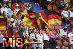 23.07.2025, UEFA Frauen-Europameisterschaft 2025 in der Schweiz. Halbfinale, Deutschland - Spanien, Im Stadion Letzigrund Zrich. Die deutschen Fans feuern an