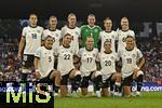 23.07.2025, UEFA Frauen-Europameisterschaft 2025 in der Schweiz. Halbfinale, Deutschland - Spanien, Im Stadion Letzigrund Zrich. Die Mannhschaft
Vordere Reihe v.l. Carlotta Wamser (Deutschland), Jule Brand (Deutschland), Franziska Kett (Deutschland), Elisa Sen (Deutschland)  und Klara Bhl (Deutschland) 
Hintere Reihe v.l. Giovanna Hoffmann (Deutschland), Sara Dbritz (Deutschland) , Rebecca Knaak (Deutschland), Torhterin Ann-Katrin Berger (Deutschland) Sophia Kleinherne (Deutschland) und Janina Minge  (Deutschland) 