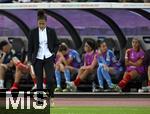 23.07.2025, UEFA Frauen-Europameisterschaft 2025 in der Schweiz. Halbfinale, Deutschland - Spanien, Im Stadion Letzigrund Zrich.Trainerin Montserrat Tome (Spanien) nachdenklich