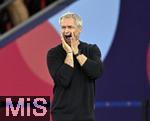 23.07.2025, UEFA Frauen-Europameisterschaft 2025 in der Schweiz. Halbfinale, Deutschland - Spanien, Im Stadion Letzigrund Zrich. Trainer Christian Wck (Deutschland) schreit