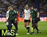 23.07.2025, UEFA Frauen-Europameisterschaft 2025 in der Schweiz. Halbfinale, Deutschland - Spanien, Im Stadion Letzigrund Zrich. Rebecca Knaak (Deutschland) angeschlagen