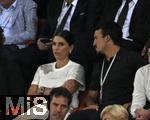 23.07.2025, UEFA Frauen-Europameisterschaft 2025 in der Schweiz. Halbfinale, Deutschland - Spanien, Im Stadion Letzigrund Zrich. Alex Morgan und ihr Mann Servando Carrasco 