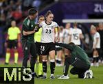 23.07.2025, UEFA Frauen-Europameisterschaft 2025 in der Schweiz. Halbfinale, Deutschland - Spanien, Im Stadion Letzigrund Zrich. Sophia Kleinherne (Deutschland) angeschlagen