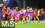23.07.2025, UEFA Frauen-Europameisterschaft 2025 in der Schweiz. Halbfinale, Deutschland - Spanien, Im Stadion Letzigrund Zrich. Die Spanierinnen jubeln.