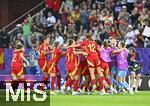 23.07.2025, UEFA Frauen-Europameisterschaft 2025 in der Schweiz. Halbfinale, Deutschland - Spanien, Im Stadion Letzigrund Zrich. Die Spanierinnen jubeln.