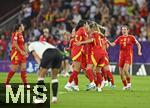 23.07.2025, UEFA Frauen-Europameisterschaft 2025 in der Schweiz. Halbfinale, Deutschland - Spanien, Im Stadion Letzigrund Zrich. Die Spanierinnen jubeln.