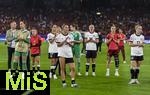 23.07.2025, UEFA Frauen-Europameisterschaft 2025 in der Schweiz. Halbfinale, Deutschland - Spanien, Im Stadion Letzigrund Zrich. Enttusche deutsche Spielerinnen nach der 0:1 Niederlage im Halbfinale, Cora Zicai (Deutschland), Torhterin Ena Mahmutovic (Deutschland), Carlotta Wamser (Deutschland), Lea Schller (Deutschland), Giulia Gwinn (Deutschland), Franziska Kett (Deutschland).