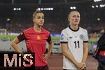 23.07.2025, UEFA Frauen-Europameisterschaft 2025 in der Schweiz. Halbfinale, Deutschland - Spanien, Im Stadion Letzigrund Zrich. Enttusche deutsche Spielerinnen nach der 0:1 Niederlage im Halbfinale, v.li: Giulia Gwinn (Deutschland) und Lea Schller (Deutschland) 