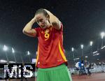 23.07.2025, UEFA Frauen-Europameisterschaft 2025 in der Schweiz. Halbfinale, Deutschland - Spanien, Im Stadion Letzigrund Zrich. Frustrierte deutsche Spielerinnen nach der Niederlage im Halbfinale, Torhterin Ann-Katrin Berger (Deutschland) bei den Fans 