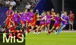 23.07.2025, UEFA Frauen-Europameisterschaft 2025 in der Schweiz. Halbfinale, Deutschland - Spanien, Im Stadion Letzigrund Zrich. Frenetischer Jubel der Spanierinnen nach dem Siegtreffer in der Schlussphase der Verlngerung von Aitana Bonmati (mitte, Spanien) 