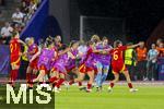 23.07.2025, UEFA Frauen-Europameisterschaft 2025 in der Schweiz. Halbfinale, Deutschland - Spanien, Im Stadion Letzigrund Zrich. Frenetischer Jubel der Spanierinnen nach dem Siegtreffer in der Schlussphase der Verlngerung von Aitana Bonmati (re, Spanien) 