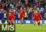 23.07.2025, UEFA Frauen-Europameisterschaft 2025 in der Schweiz. Halbfinale, Deutschland - Spanien, Im Stadion Letzigrund Zrich. Jubel bei den Spanierinnen nach Schlusspfiff, Alexia Putellas (Spanien), Leila Ouahabi (Spanien), Maite Zubieta (Spanien), Claudia Pina (Spanien), 