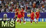 23.07.2025, UEFA Frauen-Europameisterschaft 2025 in der Schweiz. Halbfinale, Deutschland - Spanien, Im Stadion Letzigrund Zrich. Jubel bei den Spanierinnen nach Schlusspfiff, Alexia Putellas (Spanien), Leila Ouahabi (Spanien), Maite Zubieta (Spanien), Claudia Pina (Spanien), 