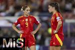 23.07.2025, UEFA Frauen-Europameisterschaft 2025 in der Schweiz. Halbfinale, Deutschland - Spanien, Im Stadion Letzigrund Zrich. v.li: Esther Gonzalez (Spanien) und Mara Mendez (Spanien) 