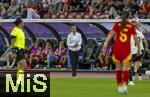 23.07.2025, UEFA Frauen-Europameisterschaft 2025 in der Schweiz. Halbfinale, Deutschland - Spanien, Im Stadion Letzigrund Zrich. Trainerin Montserrat Tome (Spanien) an der Seitenlinie.