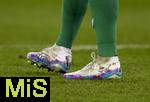 23.07.2025, UEFA Frauen-Europameisterschaft 2025 in der Schweiz. Halbfinale, Deutschland - Spanien, Im Stadion Letzigrund Zrich. Schuhe der Torhterin Ann-Katrin Berger (Deutschland) mit Aufdruck BERGER und Deutsche Nationalflagge von PUMA.