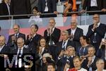 23.07.2025, UEFA Frauen-Europameisterschaft 2025 in der Schweiz. Halbfinale, Deutschland - Spanien, Im Stadion Letzigrund Zrich. Ehrentribne mit  DFB Prsident Bernd Neuendorf (Deutschland), Bundesprsident Deutschland Frank Walter Steinmeier, 