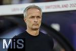 23.07.2025, UEFA Frauen-Europameisterschaft 2025 in der Schweiz. Halbfinale, Deutschland - Spanien, Im Stadion Letzigrund Zrich. Trainer Christian Wck (Deutschland) nachdenklich 