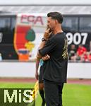 25.07.2025, Fussball 1. Bundesliga 2025/2026,  Testspiel Rot-Weiss Essen - FC Augsburg, im Donaustadion Dillingen, Schwaben. Trainer Sandro Wagner (FC Augsburg) am Spielfeldrand.
 

