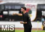25.07.2025, Fussball 1. Bundesliga 2025/2026,  Testspiel Rot-Weiss Essen - FC Augsburg, im Donaustadion Dillingen, Schwaben. Trainer Sandro Wagner (FC Augsburg) am Spielfeldrand.
 

