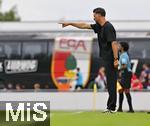 25.07.2025, Fussball 1. Bundesliga 2025/2026,  Testspiel Rot-Weiss Essen - FC Augsburg, im Donaustadion Dillingen, Schwaben. Trainer Sandro Wagner (FC Augsburg) am Spielfeldrand.
 

