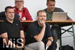 25.07.2025, Fussball 1. Bundesliga 2025/2026,  Testspiel Rot-Weiss Essen - FC Augsburg, im Donaustadion Dillingen, Schwaben.  re: Sportdirektor Benni Weber (FC Augsburg) auf der Tribne als Zuschauer 

