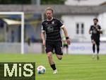 25.07.2025, Fussball 1. Bundesliga 2025/2026,  Testspiel Rot-Weiss Essen - FC Augsburg, im Donaustadion Dillingen, Schwaben. Dominik Martinovic (Essen) am Ball 
 

