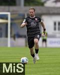 25.07.2025, Fussball 1. Bundesliga 2025/2026,  Testspiel Rot-Weiss Essen - FC Augsburg, im Donaustadion Dillingen, Schwaben. Dominik Martinovic (Essen) am Ball 
 

