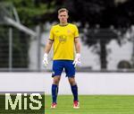 25.07.2025, Fussball 1. Bundesliga 2025/2026,  Testspiel Rot-Weiss Essen - FC Augsburg, im Donaustadion Dillingen, Schwaben.  Torwart Jakob-Karl Golz (Essen).  
 

