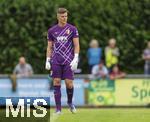 25.07.2025, Fussball 1. Bundesliga 2025/2026,  Testspiel Rot-Weiss Essen - FC Augsburg, im Donaustadion Dillingen, Schwaben. Torwart Finn Dahmen (FC Augsburg) nachdenklich 
 

