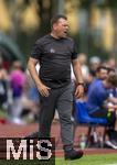 25.07.2025, Fussball 1. Bundesliga 2025/2026,  Testspiel Rot-Weiss Essen - FC Augsburg, im Donaustadion Dillingen, Schwaben. Trainer Uwe Koschinat (Essen).

