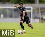 25.07.2025, Fussball 1. Bundesliga 2025/2026,  Testspiel Rot-Weiss Essen - FC Augsburg, im Donaustadion Dillingen, Schwaben. Ekin Celebi (Essen) am Ball 

