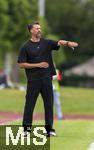 25.07.2025, Fussball 1. Bundesliga 2025/2026,  Testspiel Rot-Weiss Essen - FC Augsburg, im Donaustadion Dillingen, Schwaben. Trainer Sandro Wagner (FC Augsburg) an der Seitenlinie.


