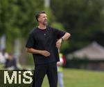 25.07.2025, Fussball 1. Bundesliga 2025/2026,  Testspiel Rot-Weiss Essen - FC Augsburg, im Donaustadion Dillingen, Schwaben. Trainer Sandro Wagner (FC Augsburg) an der Seitenlinie.

