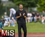 25.07.2025, Fussball 1. Bundesliga 2025/2026,  Testspiel Rot-Weiss Essen - FC Augsburg, im Donaustadion Dillingen, Schwaben. Trainer Sandro Wagner (FC Augsburg) an der Seitenlinie.  

