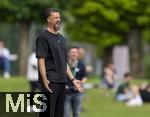 25.07.2025, Fussball 1. Bundesliga 2025/2026,  Testspiel Rot-Weiss Essen - FC Augsburg, im Donaustadion Dillingen, Schwaben. Trainer Sandro Wagner (FC Augsburg) an der Seitenlinie.  

