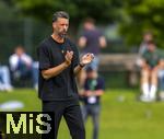 25.07.2025, Fussball 1. Bundesliga 2025/2026,  Testspiel Rot-Weiss Essen - FC Augsburg, im Donaustadion Dillingen, Schwaben. Trainer Sandro Wagner (FC Augsburg) an der Seitenlinie.  

