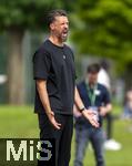 25.07.2025, Fussball 1. Bundesliga 2025/2026,  Testspiel Rot-Weiss Essen - FC Augsburg, im Donaustadion Dillingen, Schwaben. Trainer Sandro Wagner (FC Augsburg) an der Seitenlinie.  

